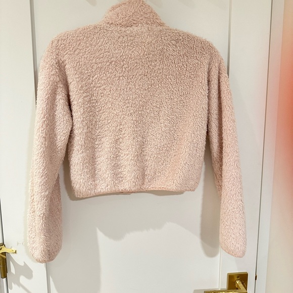 SUNDAY BEST fuzzy pink jacket, size 2xs (fits like XS) - Picture 2 of 6